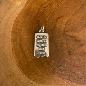 RETIRED James Avery Mizpah Charm, Sterling Silver